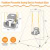 3-in-1 Toddler Swing, Foldable Indoor & Outdoor Baby Swing, Multifunctional Swings for Children 6 Months and Older, Easy to Assemble and Store for Backyard Play (White) view 2
