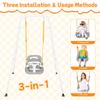 3-in-1 Toddler Swing, Foldable Indoor & Outdoor Baby Swing, Multifunctional Swings for Children 6 Months and Older, Easy to Assemble and Store for Backyard Play (White) view 3