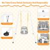 3-in-1 Toddler Swing, Foldable Indoor & Outdoor Baby Swing, Multifunctional Swings for Children 6 Months and Older, Easy to Assemble and Store for Backyard Play (White) view 4