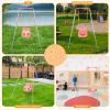 3-in-1 Toddler Swing, Foldable Indoor & Outdoor Baby Swing, Multifunctional Swings for Children 6 Months and Older, Easy to Assemble and Store for Backyard Play (Pink) view 4