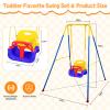 3-in-1 Toddler Swing, Foldable Indoor & Outdoor Baby Swing, Multifunctional Swings for Children 6 Months and Older, Easy to Assemble and Store for Backyard Play (Blue) view 2