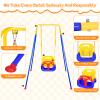 3-in-1 Toddler Swing, Foldable Indoor & Outdoor Baby Swing, Multifunctional Swings for Children 6 Months and Older, Easy to Assemble and Store for Backyard Play (Blue) view 4
