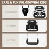 2 in 1 Toddler Swing & Baby Jumper, Foldable Baby Jumper with Soft Cushion, Foldable Indoor & Outdoor Use, Easy to Install & Store Swing Sets for Backyard Play (Black) view 3