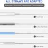 10 Pcs Silver Long Straw Brush, Nylon Pipe Tube Cleaner 8-ihch 10 Different Diameters Set, Long Straw Brush for Sippy Cup, Brush Drinking Straw Cleaning Brush, Brushes, Cleaning Tools view 4