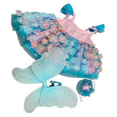 Floral Butterfly Dress with Wings 1418 Inch Plush Bear Clothes Outfit for Stuffed Animal Doll Accessories Costume Dress Up