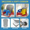 2 in 1 Toddler Swing & Baby Jumper, Foldable Baby Bouncer with Soft Cushion, Foldable Indoor & Outdoor Use, Easy to Install & Store Swing Sets for Backyard Play (Blue) view 2