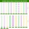 EOBOH 500PCS Mardi Gras Beads Throws, Bulks Green Purple Gold Metallic Mardi Gras Beads Necklaces Accessories Bulks, Beads Necklace Costumes for Parade Throws Party Decorations Supplies view 2