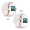 BVNMT Leather Green Lizard Printed Baseball Suitable for Children and Teenagers of All Ages Graduation Birthday 2.8 * 2.8 in view 2