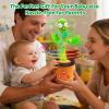 Qularlans Dancing Talking Cactus Toy for Valentine's Gifts, Interactive Funny Baby Toys for Infants 6-18 Months, Mimicking Singing Repeating Light Up Toy for Toddler 1 2 3 Year Old Boys Girls view 2