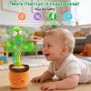 Qularlans Dancing Talking Cactus Toy for Valentine's Gifts, Interactive Funny Baby Toys for Infants 6-18 Months, Mimicking Singing Repeating Light Up Toy for Toddler 1 2 3 Year Old Boys Girls view 3