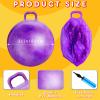 Lewtemi Hopper Ball for Adults, 31 Inch Bouncing Ball Hippity with Handle Rubber Hop, Jumping Hopping Exercise with Air Pump for Outdoors Sports Games Exercise (Gradient Purple) view 2