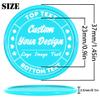 200 Custom Poker Chips, Drink Token Chips Personalized Your Own Logo, Image and Text, Double Sided Full Color Printing Custom Tokens for Bar, Party, Business Cards and Promotions (Light Blue) view 2