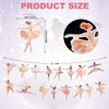 2pcs Ballet Dancer Banners, Pink Ballerina Party Decorations Ballet Girl Dancing Garland Hanging Ballet Themed Birthday Decorations Bunting Supplies for Wedding Baby Shower view 2