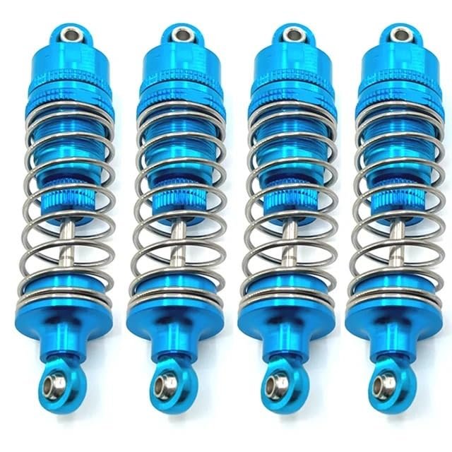WLtoys 1/10 104016 104018 RC Car Parts, Metal Upgrade and Modification, Hydraulic External Spring Shock Absorber(Sky Blue)
