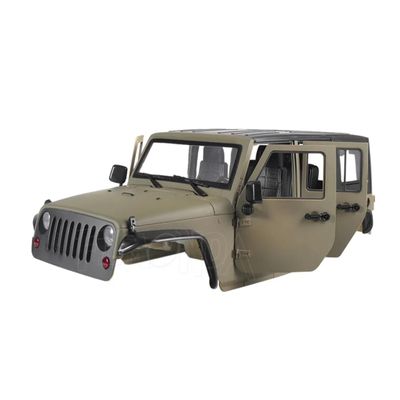 1/10 Jeep Hard Body Shell kit,Open Car Shell Kit 313mm Wheelbase for RC Crawler Car Axial SCX10 SCX10 II 90046 90047 RGT EX86100 (Army Green)