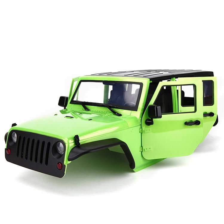 1/10 Jeep Hard Body Shell kit,Open Car Shell Kit 313mm Wheelbase for RC Crawler Car Axial SCX10 SCX10 II 90046 90047 RGT EX86100 (Light Green)