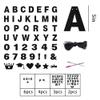 131 PCS Custom Banner Glitter DIY Letter Banners Personalized Banner for Birthday Congratulations Wedding Party Black 5-inch view 2