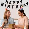 131 PCS Custom Banner Glitter DIY Letter Banners Personalized Banner for Birthday Congratulations Wedding Party Black 5-inch view 4
