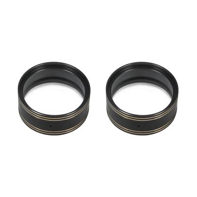 95g Brass Beadlock Ring Clamp Compatible with 1.9 Inch Wheel Rims Compatible with RC Vehicles Pro VS4-10 TF2(2PCS Black)