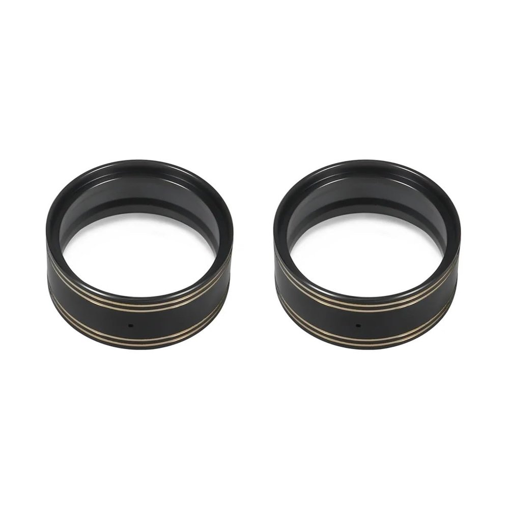 95g Brass Beadlock Ring Clamp Compatible with 1.9 Inch Wheel Rims Compatible with RC Vehicles Pro VS4-10 TF2(2PCS Black)