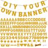 131 PCS Custom Banner Glitter DIY Letter Banners Personalized Banner for Birthday Congratulations Wedding Party Golden Glitter 5-inch view 1