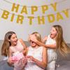 131 PCS Custom Banner Glitter DIY Letter Banners Personalized Banner for Birthday Congratulations Wedding Party Golden Glitter 5-inch view 4