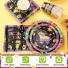 Yungyan 252 Pcs Mexican Graduation Fiesta Party Tableware Set, 36 Guests view 3