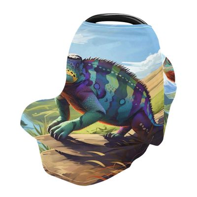 Baby Car Seat Canopy Covers Nursing Cover Stretchy Boys Girls Lizard Chameleon 1 Carrier Cover Breastfeeding Cover Breathable