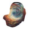 Baby Car Seat Canopy Covers Nursing Cover Stretchy Boys Girls Vortex Spiral Colorful Carrier Cover Breastfeeding Cover Breathable view 1
