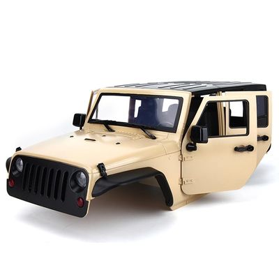 1/10 Jeep Hard Body Shell kit,Open Car Shell Kit 313mm Wheelbase for RC Crawler Car Axial SCX10 SCX10 II 90046 90047 RGT EX86100 (Khaki)