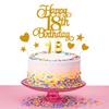 18th Birthday Cake Decoration, 18th Birthday Candle Golden Number Candle Happy Cake Toppers Anniversary Party Celebration Dessert Decoration view 3