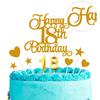 18th Birthday Cake Decoration, 18th Birthday Candle Golden Number Candle Happy Cake Toppers Anniversary Party Celebration Dessert Decoration view 4