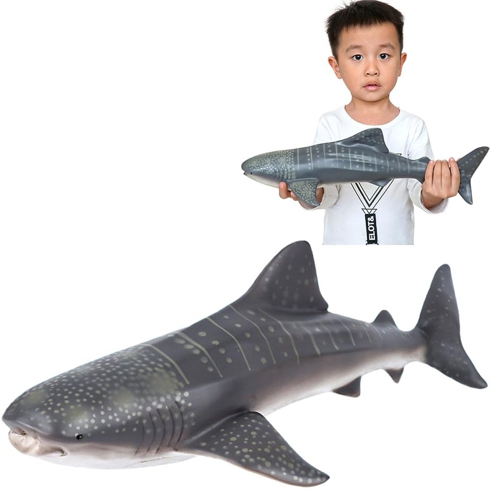LOVNBHELP Simulated Big Ocean Animal Toys for Kids, 16 Inch Large Size Sea Animals Toys Marine Animal Figures Soft Filled Rubber Sea Educational Toys/Whale Shark