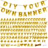 131 PCS Custom Banner DIY Letter Banners Personalized Banner for Birthday Congratulations Wedding Party Banners Golden 5-inch view 1