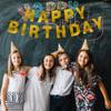 131 PCS Custom Banner DIY Letter Banners Personalized Banner for Birthday Congratulations Wedding Party Banners Golden 5-inch view 4