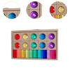 Acrylic Wooden Blocks Set,Rainbow Stacker Educational Toys Building Cubes Stacking Toy for Boys Girls Kids Children Holiday, 2 Kinds Blocks view 3