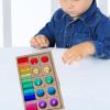 Acrylic Wooden Blocks Set,Rainbow Stacker Educational Toys Building Cubes Stacking Toy for Boys Girls Kids Children Holiday, 2 Kinds Blocks view 4