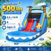 21FT Tropical Inflatable Water Slide for Kids Backyard, 100% PVC Commercial Water Slide with Pool, 980W Blower, Repair Kit 21x9x12ft, Heavy Duty Vinyl, Easy Set Up,Outdoor Birthday Party Wet/Dry view 2