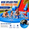 21FT Tropical Inflatable Water Slide for Kids Backyard, 100% PVC Commercial Water Slide with Pool, 980W Blower, Repair Kit 21x9x12ft, Heavy Duty Vinyl, Easy Set Up,Outdoor Birthday Party Wet/Dry view 4