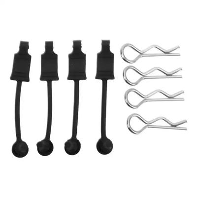 VyTRdW RC Car Body Shell Clips Rubber and Steel Retainers Compatible with 1/10 Lasernut U4 Models(Black)