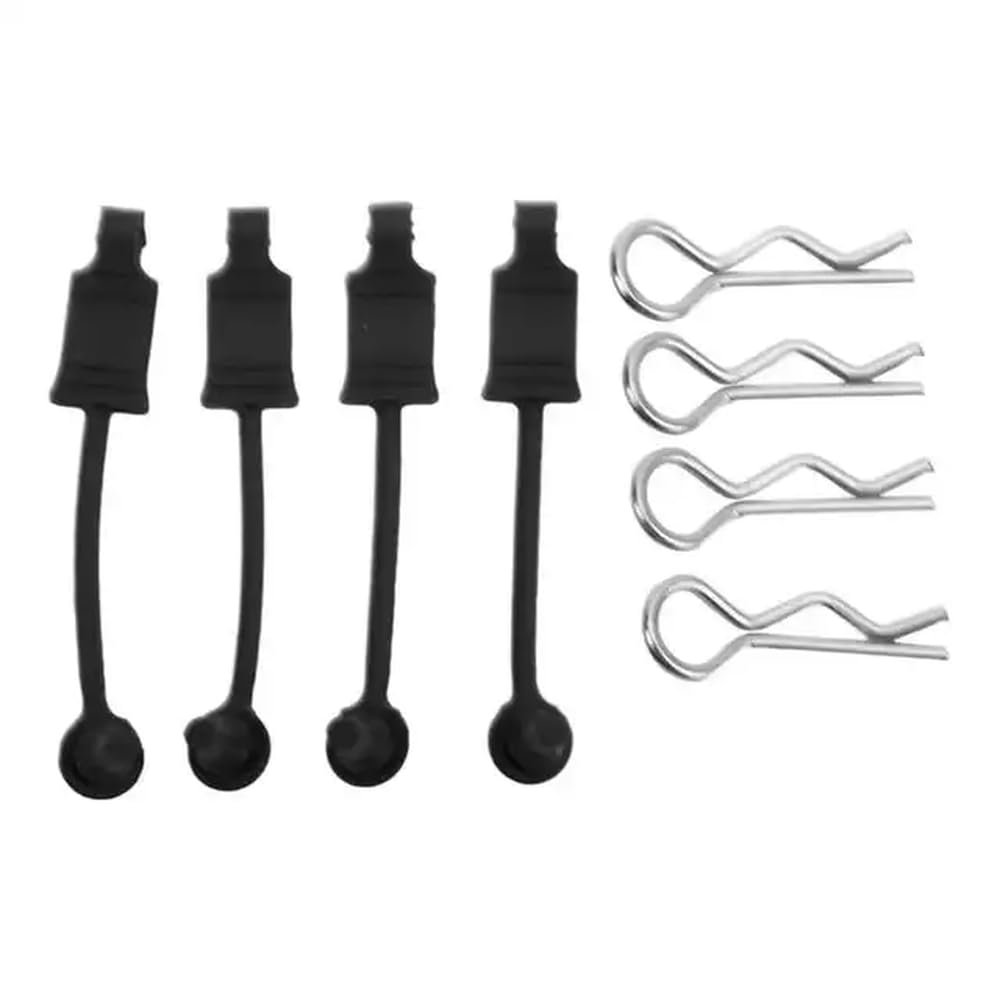 VyTRdW RC Car Body Shell Clips Rubber and Steel Retainers Compatible with 1/10 Lasernut U4 Models(Black)
