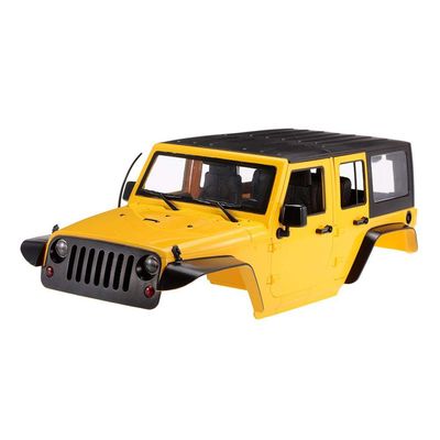 1/10 Jeep Hard Body Shell kit,Open Car Shell Kit 313mm Wheelbase for RC Crawler Car Axial SCX10 SCX10 II 90046 90047 RGT EX86100 (Yellow)