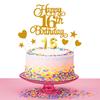 16th Birthday Cake Decoration, 16th Birthday Candle Golden Number Candle Happy Cake Toppers Anniversary Party Celebration Dessert Decoration view 3