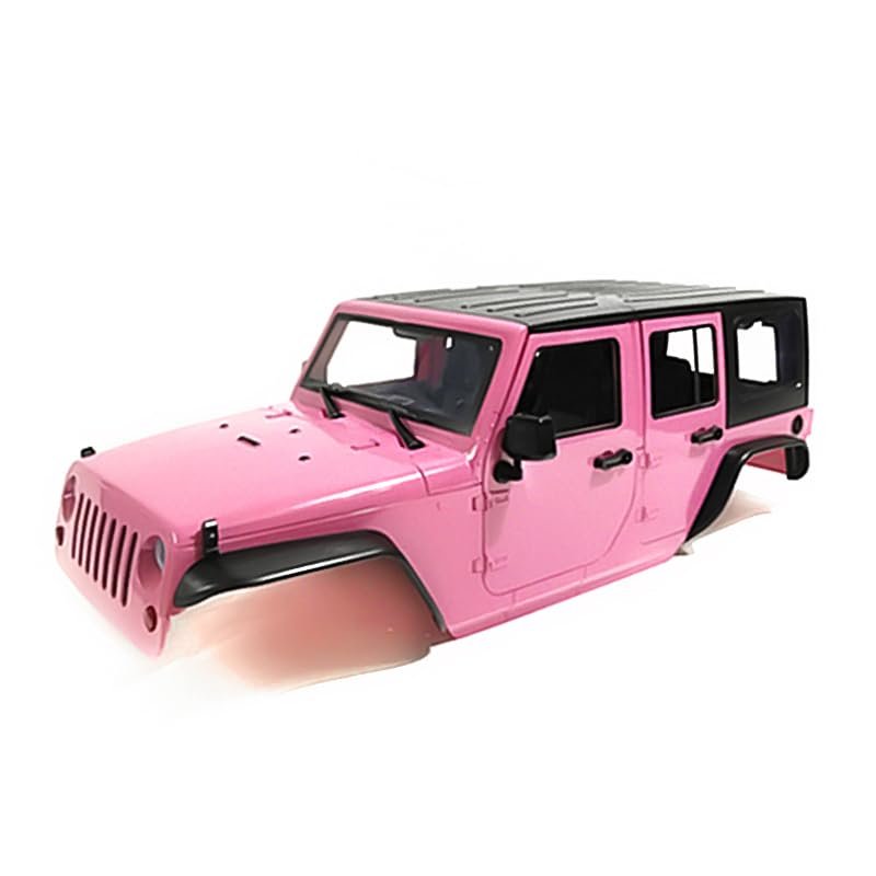 1/10 Jeep Hard Body Shell kit,Open Car Shell Kit 313mm Wheelbase for RC Crawler Car Axial SCX10 SCX10 II 90046 90047 RGT EX86100 (Pink)