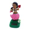 2Pcs Solar Bobble Head Figures Car Ornaments Hawaiian Solar Powered Toys Hula Girl Figure Statue for Car Office Desk Home Decor view 2