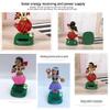 2Pcs Solar Bobble Head Figures Car Ornaments Hawaiian Solar Powered Toys Hula Girl Figure Statue for Car Office Desk Home Decor view 3