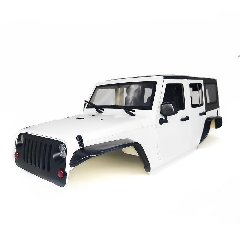 1/10 Jeep Hard Body Shell kit,Open Car Shell Kit 313mm Wheelbase for RC Crawler Car Axial SCX10 SCX10 II 90046 90047 RGT EX86100 (Plain Colour)