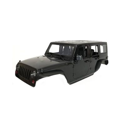1/10 Jeep Hard Body Shell kit,Open Car Shell Kit 313mm Wheelbase for RC Crawler Car Axial SCX10 SCX10 II 90046 90047 RGT EX86100 (Black)