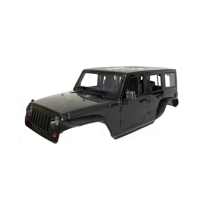 1/10 Jeep Hard Body Shell kit,Open Car Shell Kit 313mm Wheelbase for RC Crawler Car Axial SCX10 SCX10 II 90046 90047 RGT EX86100 (Black)