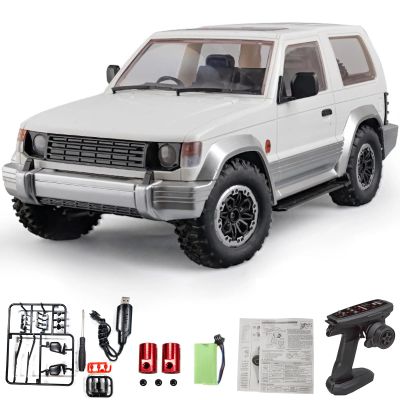 Hylukon Remote Control Car, 2.4Ghz 1:14 Scale 4WD Off Road Rock Crawler Vehicle with LDE Headlights, All Terrain 4-Channel Off-Road Remote Control Jeep Vehicle RTR Gift for Adults Teen